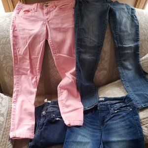 size 3-5 jeans, short jeans, shorts womens lot